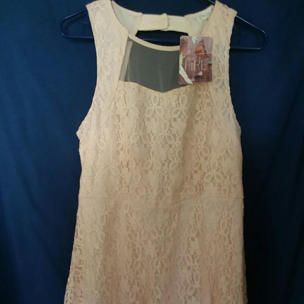 Peach lace dress